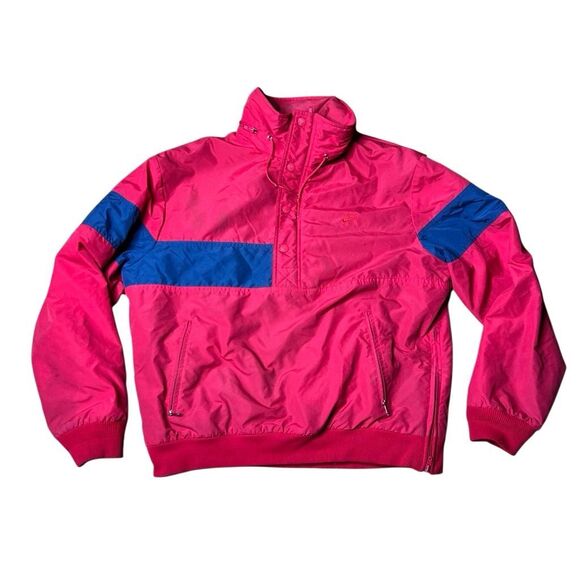 Vintage 80s 90s Nike Fleece Lined Windbreaker Pullover Sailing Large - Picture 1 of 10